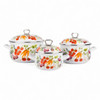 STP Vegetable Garden Belly Deep Stock Pot with Decorated Lid in 4 Sizes