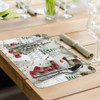 CounterArt Reversible Plastic Placemats, Brown Hat Snowman Set of 4