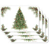 CounterArt Reversible Plastic Placemats, O' Christmas Tree, Set of 4 