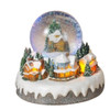 Gerson 6.7"L B/O Lighted Musical Spinning Water Globe w/ Village Scene,