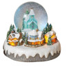 Gerson 6.7"L B/O Lighted Musical Spinning Water Globe w/ Village Scene,