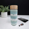 Cantini Double Wall Travel Tumbler with Bamboo Lid, Green Drip Cantini Double Wall Travel Tumbler with Bamboo Lid, Green Drip