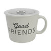 Boston Warehouse 20 Oz Souper Soup Mug with Lid, Good Friend, Set of 3