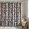 Natural Habitat Shower Curtain, Victoria and Albert Red/Blue