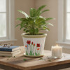 Emerson Creek Pottery Flower Pot, Red Poppy