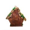 Handmade Wooden Hanging Birdhouse with Wooden Stairs & Acorn Design
