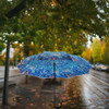 Galleria Van Gogh Irises Stick Umbrella - Reverse Close