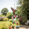 Sunset Vista Hummingbird Seaglass 22" Wind Chime