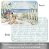 CounterArt Reversible Plastic Placemats, Coastal Sanctuary, Set of 4