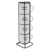 Boston Warehouse 3-oz Stacked Espresso Cups, Coffee Time Set of 4