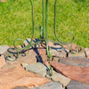 Zaer 31" Tall "Two Birds" Iron Birdbath with Verdi Green Finish