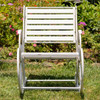 Zaer Monte Carlo Iron Rocking Arm Chair in Antique White