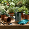 Plint 1.5 Liter Watering Can with Long Reach Spout, Green