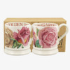 Emma Bridgewater Flowers Roses 1/2 Pint Mug, Set of 2