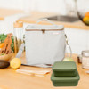 Kitchen Innovations Rectangular Silicone Container Set, Green, Set of 2
