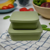 Kitchen Innovations Rectangular Silicone Container Set, Green, Set of 2