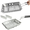 Proud Grill UltraVersatile Stainless Steel Grill Basket Detachable Handle & Movable Dividers