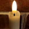 The Light Garden Radiance 10" Wax Flameless Taper Candles, Ivory