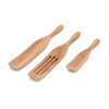 Fox Run Acacia Wood Spurtle, Set 3, 13" Slotted, 10”, and 9”