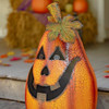 Zaer 29" Tall Large Metal Jack-O-Lantern with Candleholder "Laird Pump"