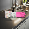 Core Home Cuffed Latex Cleaning & Dishwashing Gloves Garden, Pink