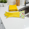 Core Home Cuffed Latex Cleaning & Dishwashing Gloves Lemons, Yellow, 2 pairs