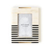 Matr Boomie Mukhendu Stripe 4x6 Black White Picture Frame - Carved Bone