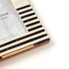 Matr Boomie Mukhendu Stripe 4x6 Black White Picture Frame - Carved Bone