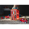 Jack Rabbit Creations-Fire House Suitcase Playset - Portable Wooden Toy Set