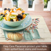 Counter Art Reversible, Wipe Clean Plastic Placemats, Set of 4, Pumpkin Time