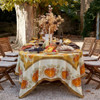 Couleur Nature Tablecloth Pumpkin Orange & Mustard, 71" x 142