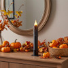 Black Flameless Battery Operated Led Timer Taper Candle