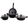 Serenk Excellence Cookware Set Non-Stick 7 Piece Granite Pots and Pans Set