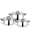 Serenk Modernist Stackable 6-Pc Stainless Steel Cookware