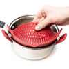 Norpro Silicone Clip-On Strainer 2185, Red