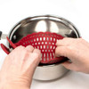 Norpro Silicone Clip-On Strainer 2185, Red