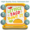Home & Hoopla Taco Party Square Paper Dinner Plates
