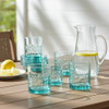 TarHong Cube Acrylic Drinkware, Tumbler/Double Old Fashion, Blue, Set of 6