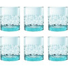 TarHong Cube Acrylic Drinkware, Tumbler/Double Old Fashion, Blue, Set of 6