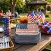 Boston International 7" Square Paper Plates One Flag One Nation
