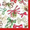 IHR Christmas Bows Paper Cocktail Napkins, 20Ct