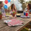 Boston International IHR Lunch Napkins, Distressed Flag - 40 Count Patriotic
