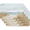 CounterArt Reversible Plastic Placemats, Coastal Scenery, Set of 4