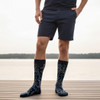 ELL & Atty Premium Men's Mid-Calf Socks- Sailboat Outline