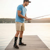 ELL & Atty Premium Men's Mid-Calf Socks - Fishing Lure, Navy