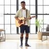 ELL & Atty Premium Men's Mid-Calf Socks - Guitar, Navy