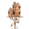 Zaer 76.75" Tall Country Style Multi-Home Iron Birdhouse Stake "Pipersville"