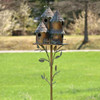 Zaer 76.75" Tall Country Style Multi-Home Iron Birdhouse Stake "Pipersville"