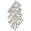 Sevya Silver Floral Napkins, Set of 4