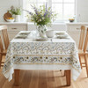 Sevya Silver Floral Tablecloth, 60 x 90 inches